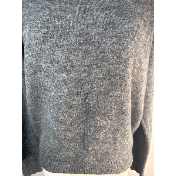 ZARA Small Gray Wool Blend Crewneck Sweater - Picture 10 of 14